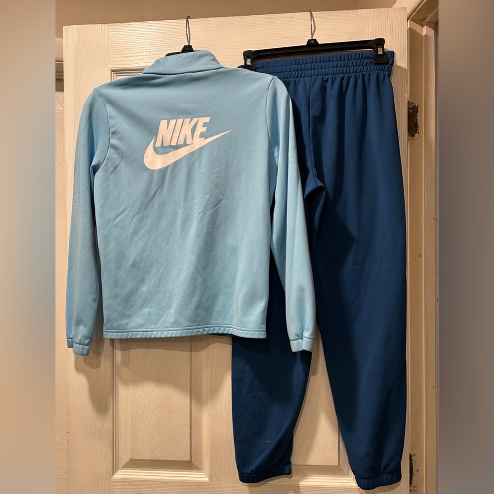 Nike Sky Blue and Teal Blue Tracksuit